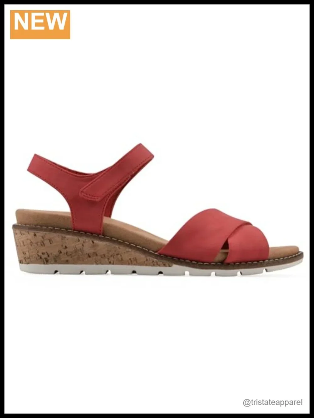 Cork Wedge Sandal Slingback Cushioned Insole Slingback